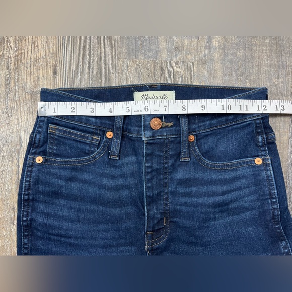 Madewell 10" High Rise Dark Wash Skinny Jeans Size 25 - Picture 11 of 12